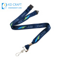 High quality cheap custom blank rainbow colorful printed breakaway polyester lanyard with buckle